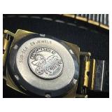 Movado Kingmatic Surf & Seiko Gold-Tone Day-Date Wristwatches - 1 GF w 28 Jewels