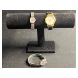 Tissot Seastar Swiss Vintage Wristwatch - Timex & Image Watches California Floral Dial (Lot of 3)