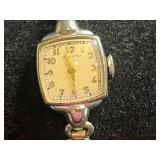 Hudson Swiss Round Dial Watch & Hamilton Rectangular Bracelet Watch - Vintage Two-Watch Lot