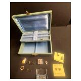 Vintage Jewelry - 12K GF Earrings, ASE Civil Engineers Pin, Hard Rock Cafe Lake Tahoe Pin, Krementz Cufflinks