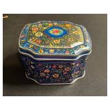 GF Serialized Elgin Pocket Watch with Chain & Floral Enamel Tin by George W. Horner