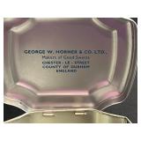 GF Serialized Elgin Pocket Watch with Chain & Floral Enamel Tin by George W. Horner