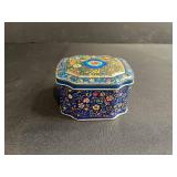 GF Serialized Elgin Pocket Watch with Chain & Floral Enamel Tin by George W. Horner