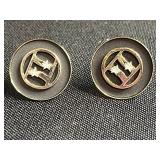 Reed & Barton Banff Springs Hotel Pill Box & Earrings (Lot of 2)