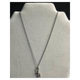 Sterling Tiffany & Co. Script H Pendant Necklace