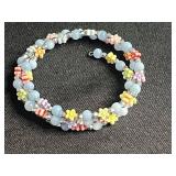 Aqua Blue Bead Necklace & Beaded Bracelets - Fashion Jewelry Set