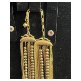 Assorted Necklaces & Bracelets - Gold-Tone Bead, Crystal Drop, Fringe Tassel