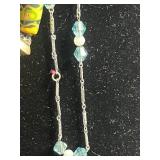 Beaded Necklace Lot - Red Multi-Strand, Owl Pendant, Horse Cameo & Gold Bead Chains