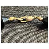 Assorted Necklaces - Black Onyx Like Bead, Gold Elephant Pendant, Green Donut Pendant