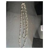 Assorted Necklaces - Black Onyx Like Bead, Gold Elephant Pendant, Green Donut Pendant