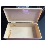 VTG PM & Co Ornate Box & Bead Jewelry Set - Pink & Cream Necklaces with Crystal Tassel Pendant