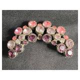 Vintage Costume Jewelry Lot - Brooches, Pins, Bracelets & Rings, Enamel Floral - all missing stones or broken pins