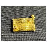 Vintage Gold-Tone Jewelry Lot: Enamel Heart Locket, Beaded Bracelet & Leaf Pins