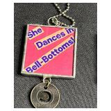 Vintage Word-Art Pendant Necklaces (Lot of 3) Framed Print Charms & Tassels