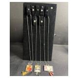 Three Glass Art Hand Made Framed Photo Necklaces - Assorted Prints