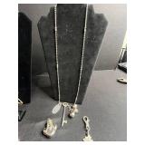 10-14K Gold-Filled Necklace, Earrings Stamped Mexico, Gold Tone Necklace, Pendants & Other Misc Pieces