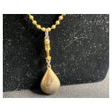 10-14K Gold-Filled Necklace, Earrings Stamped Mexico, Gold Tone Necklace, Pendants & Other Misc Pieces