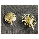 10-14K Gold-Filled Necklace, Earrings Stamped Mexico, Gold Tone Necklace, Pendants & Other Misc Pieces