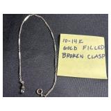 10-14K Gold-Filled Necklace, Earrings Stamped Mexico, Gold Tone Necklace, Pendants & Other Misc Pieces