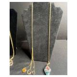 Gold-Tone Lariat Charm Necklaces (Lot of 2)