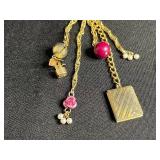 Gold-Tone Lariat Charm Necklaces (Lot of 2)