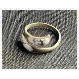 Gold Tone Chain Necklace, Pearl Drop Earrings, Filigree Heart Earrings & Unique Pin