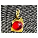 Gold Tone Chain Necklace, Pearl Drop Earrings, Filigree Heart Earrings & Unique Pin