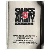 Swiss Army Marlboro Unlimited II Pocket Watch Set - 3 Watches with Extra Straps & Manual