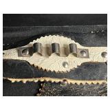 Gene Autry Cap Guns Pair - Ornate Western Toy Pistols with Ivory Grips & Leather Holsters