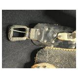 Gene Autry Cap Guns Pair - Ornate Western Toy Pistols with Ivory Grips & Leather Holsters