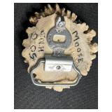 Seashells & Painted Heart Dish - Moose Antler Fossil, Moose Fossil Belt Buckle, Fossil Tooth