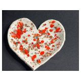 Seashells & Painted Heart Dish - Moose Antler Fossil, Moose Fossil Belt Buckle, Fossil Tooth