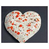 Seashells & Painted Heart Dish - Moose Antler Fossil, Moose Fossil Belt Buckle, Fossil Tooth