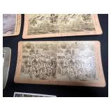 The Universal Photo Art Co. Stereoview Card Set - Vintage 1900s Philadelphia, PA & VTG Framed Counted Cross Stitch