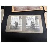 The Universal Photo Art Co. Stereoview Card Set - Vintage 1900s Philadelphia, PA & VTG Framed Counted Cross Stitch