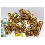 Five Sets of Colorful Napkin Rings