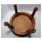 Vintage Floral Needlepoint Stool