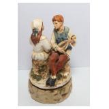 Figgjo Flint Mid-Century Platter, Ceramic Dutch Spoon & Vintage Music Box