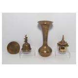 Brass Items and Handcrafted Wooden Elephants