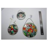 Three Glass Window Hangings
