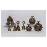 Variety of Vintage Brass Bells