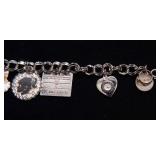 Sterling Charm Bracelet with 7 Charms