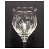 Etched Glass Decanter & Goblets Set