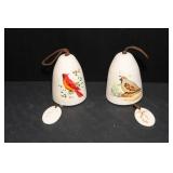 Ceramic Bird Hanging Wind Chimes - Cardinal and Qual