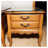 French Provincial Bassett Furniture End Tables – Set of Two