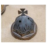 Vintage Liturgical Candlestick with Candle