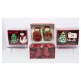 Set of Four Christmas Salt and Pepper Shakers