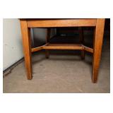 Vintage Solid Wood Curved-Arm Chair