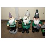 Set of Six Resin Garden Gnomes