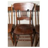 Set of Four Vintage Wooden Chairs